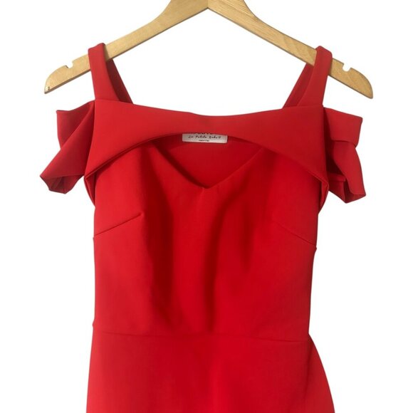 Chiara Boni La Petite Robe Jodilin Red Stretch Jersey Dress 2 Cocktail Evening - Picture 8 of 16